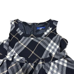 Burberry Blue Label Nova Check Sleeveless Dress Navy Blue Size 38 064987d