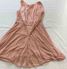 women&rsquo;s Bbonlinesress size XL pink lace sleeveless back zipper lined stretch