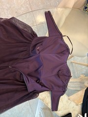 Dark Purple Plum Blonde Nites Size 7 Fun Mini Dress With Rhinestones Prom