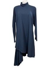 Zapelle eShakti dress plus size 2x/20w blue Asymmetrical Long-Sleeve Lagenlook