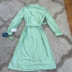Vintage Schrader Sport New York Mint Green Shirt Dress Size 12 NWT
