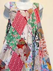 Nwt FUNKY STUFF floral hippie patch boho maxi rayon tank DRESS XL Free shipping