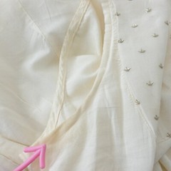White Silk Maxi Dress S Sequin Flowy Kaftan Indian Middle Eastern CHHAYA MODY