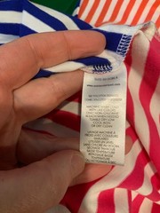 Solid & Striped Jourdan T-Shirt Dress Pink Blue White Striped NWT $128, Size S