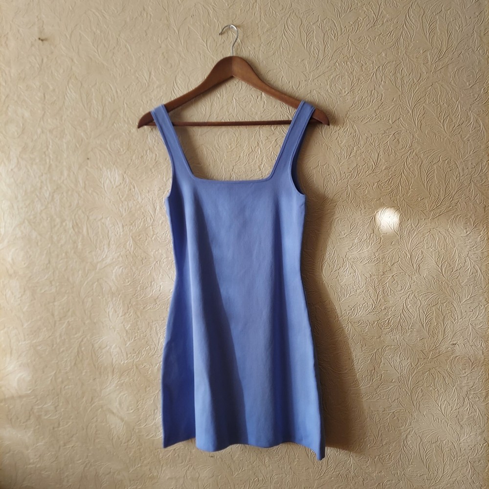 JustFab Square Neck Mini Dress in Easter Egg Lavender Sz Small