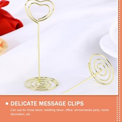 20Pcs Golden Multi-Function Message Clips Reusable Household Picture Holder