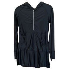 Athleta Black Half Zip Hooded Activewear Mini Dress Athleisure – XXS