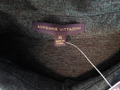 Adrienne Vittadini Long Sleeve Collared Belted Shirt Dress NWT XL Dark Green