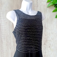Coast Black Embellished Skater Dress New BNWT Lizzie Party Cocktail Knee UK 14