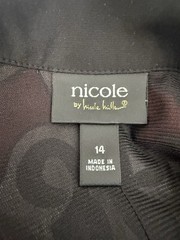 Nicole by Nicole Miller Dress Medallion Bandana Pattern 3/4 Sleeve Womens Sz 14