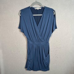 Rachel Roy Womens XS Wrap Dress Blue