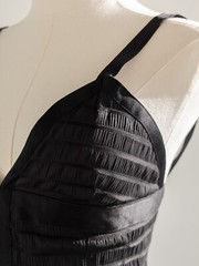 Chanel Vintage Fall/Winter 1992 Black Lesage Ribbon Silk Bodycon Midi Dress