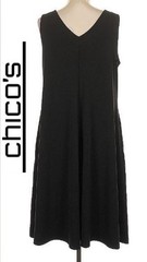 Chico&rsquo;s Black Sleeveless Dress size 2 us L 12