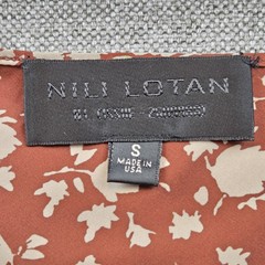 Nili Lotan Brown Floral 100% Silk Midi Slip Dress Women&rsquo;s Small Cami Luxury