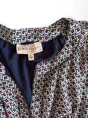 Geometric Patterned Long Sleeve Dress