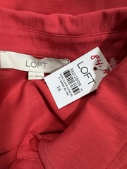 NWT LOFT Classic Button Front Dress Size 14 with Belt & Pockets