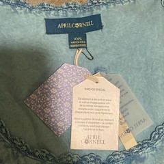 NWT April Cornell Embroidered Flutter Sunwashed Tea Dress Size Small (marked xxs