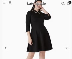 Kate Spade Embellished Collar Ponte Dress Size XL NWT