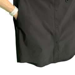 Tilley Tech Shield Sleeveless Dress Black Utility Travel Safari Button Front M