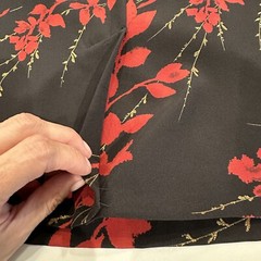 Andrea Viccaro Vintage Womens Floral Silk Dress Size 8 Whimsigoth Dark Romantic