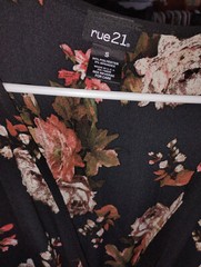 rue 21 polyester spandex small black floral peasant cocktail dress women&rsquo;s rose