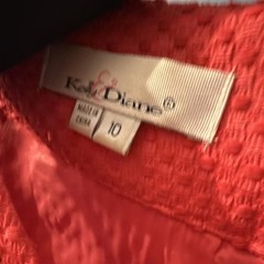 Kali Dress Red Solid Shift Dress 10 Scoop Neck Sleeveless Knit Beaded Zip