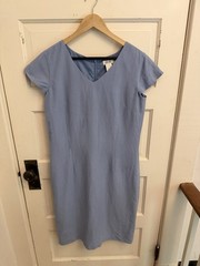 Coldwater Creek Vintage Women’s Silk Linen Blend Cap Sleeve Sheath Dress 6 New