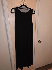 Women&rsquo;s J. Jill Black Maxi Dress Sleeveless With Round Neck Size Large