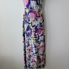 YUMI KIM women&rsquo;s Swept Away Maxi Dress size M 100% silk floral wrap sleeveless