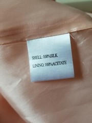 Dorian Ho Collection 100% Silk Peach Sz 8 Jeweled Chiffon Formal Prom Dress Gown