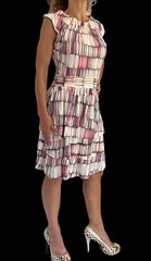 Marc Marc Jacobs Multi Color Elastic Neck Ruffle Tiered Sleeveless Modal Dress M
