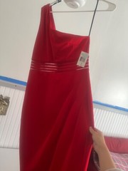 womens Rebecca B. off the shoulder red sexy dress sz 8