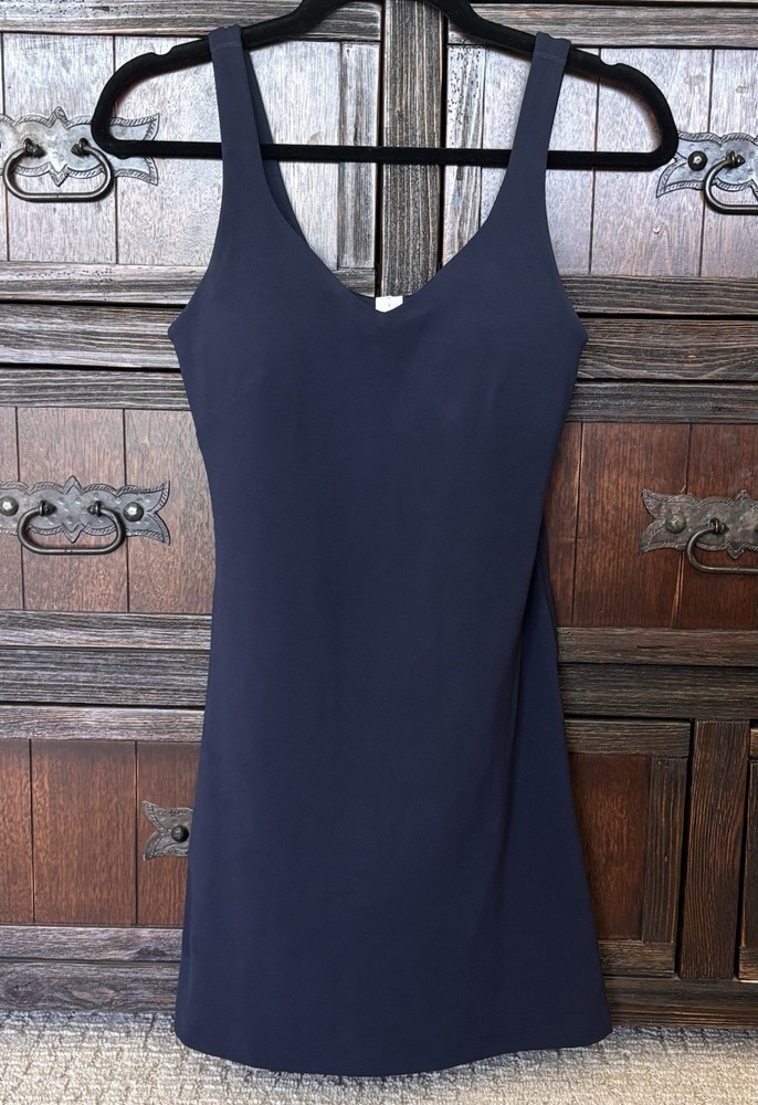 Lululemon Align Dress with Liner Shorts & Phone Pocket in Navy Blue, size 6