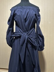 Stunning Scanlan Theodore Navy Off Shoulder Maxi Dress Tie Front Dress Size 8
