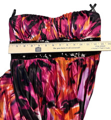 Speechless Bandeau Sequin Empire Waist Full Length Bold Multicolor Dress Size M