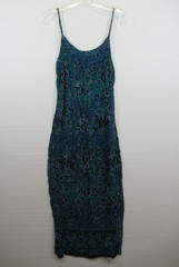Vintage 90s Y2K California Concepts Maxi Tank Dress Junior Size 7 Tropical Beach