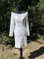 White Knee Length Wedding Dress Size XS/S/2 Women’s New