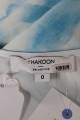 Thakoon Womens Blue Tie Dye Slip Dress Sleeveless Scoop Neck Mid-Calf Size 0