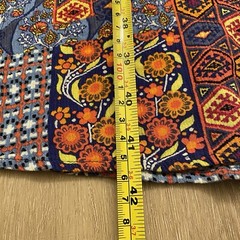 SCOOP NYC Patchwork Pattern Boho Smocked Dress 3/4 Sleeves Womens Size 0 – 2 XS
