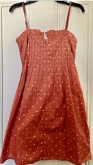 NWT MADEWELL Size 0 Rusty Orange Polka Dot Lined Halter Dress Women’s