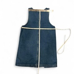 Vintage Y2K Denim Button Front Midi Dress Utility Pocket Jumper