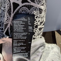 Forever 21 Contemporary Black White Lace Medallion Fit Flare Dress Womens Medium