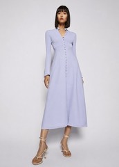 Scanlan Theodore Size M Button Polo Dress in Lilac RRP$650