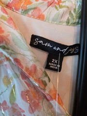 Sam & Jess Women&rsquo;s Plus Size 2X NWT Shimmer Floral Maxi Dress