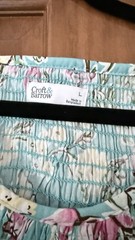 Croft & Barrow Women&rsquo;s L Sleeveless Smocked Floral Shift Dress Knee Length