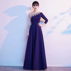 2025 New Women Evening Party Dress Host Frocks Gowns Stage Performance Costumes