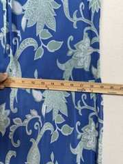 Harper 241 Maxi Dress S Blue Floral Print Sleeveless Lined Tropical Resort Wear