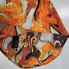 Urban Outfitters Pretty Please Marble Print Cut Out Dress Womens S Orange Y2K