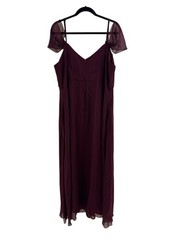 Birdy Grey Cabernet Spence Convertible Gown Maxi Dress Wedding Bridesmaid Sz 2X