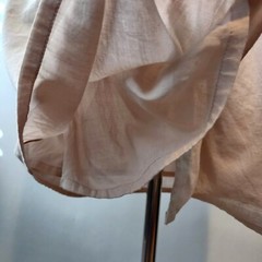 LOLA Australia Womens Tan Ruffle Tie Pockets Cotton Button Up Dress AU 10 US S